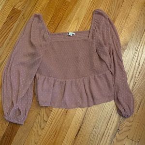 American Eagle deep mauve blouse